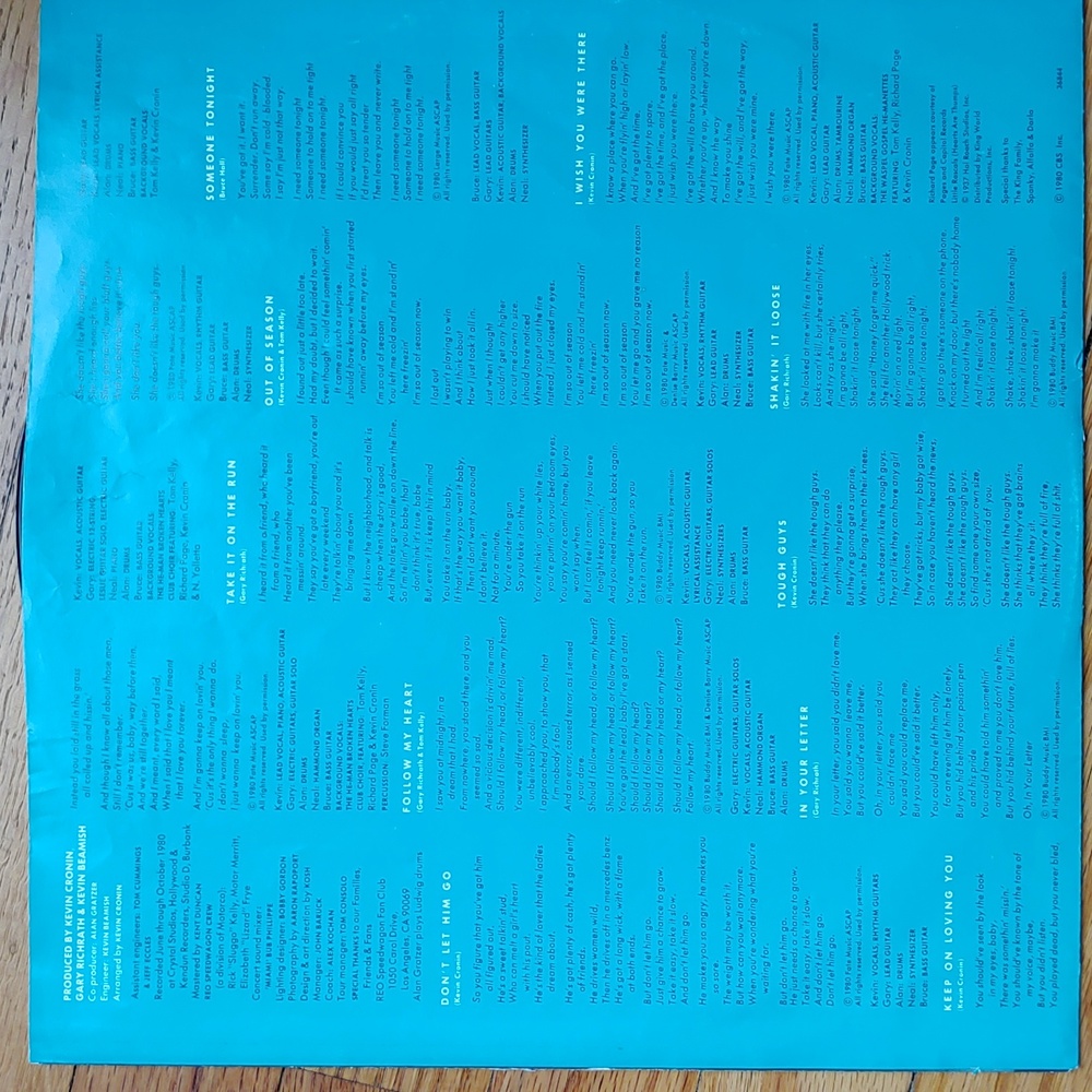 Reo Speedwagon Hi Infidelity, vinyl vintage record 1980 - Picture 6 of 10